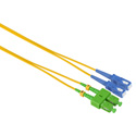 Photo of Camplex SMD9-ASC-SC-001 APC SC to UPC SC Premium Bend Tolerant Single Mode Duplex Fiber Patch Cable - Yellow - 1 Meter