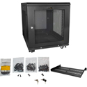 StarTech RK1233BKM 4-Post 12RU Lockable 19 Inch Data & Server Rack Cabinet with Casters/Adjustable Rails for Office/Home