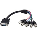 Photo of StarTech VGABNCMF1 Male Coax HD15 VGA to Five Female BNC RGBHV Monitor Cable - 1 Foot