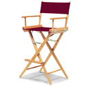 Photo of Telescope Casual Furniture TCL-1-NW-25C Tall Directors Chair - Natural Frame/Burgundy Canvas