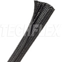 Photo of Techflex F6F0.50 1/2-Inch Flexo F6 Flame Retardant Self Wrapping Split Braided Sleeving - Black/White Tracer - 75 Foot