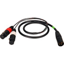 Photo of Connectronics Premium Y-Cable - XLR Male To 2 -XLR Female -25ft