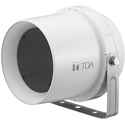 TOA CS-64 Round Wide-Range Outdoor Paging Speaker- 6 Watt - 70/100 Volt - Off White - Wall Mounting Bracket Included