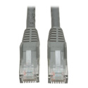 Photo of Tripp Lite N201-015-GY Cat6 UTP Gigabit Snagless Molded Patch Cable (RJ45 M/M) - Gray - 15 Foot