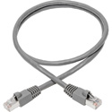 Photo of Tripp Lite N262-015-GY Cat6a Ethernet Cable 10G STP Snagless Shielded PoE - Male/Male Gray 15 Foot