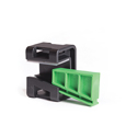 Photo of HellermannTyton 151-01565 Wedge Clip for 0.00 to 0.20 Inch Thick Panels - Black with Green Wedge - 200 Pack