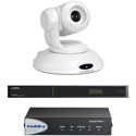 Photo of Vaddio 999-60321-000W EasyIP 10 Mixer Base Kit - HD PTZ Camera with Mixer Base and Network Switch - White