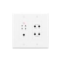 VigilLink VLDT-WP44AB Dante Bluetooth True Stereo Wall Plate with 3.5mm Audio In and Out