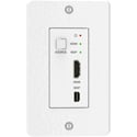 VigilLink VLWP-DHC-TR 2x1 18Gbps 1-Gang Wall Plate with Auto-Switching HDBaseT2.0/Mini DP/HDMI2.0/POC with RX - White