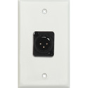 Photo of My Custom Shop WPLW-1119 1-Gang White Lexan Wall Plate w/ Plastic 3-Pin Male XLR